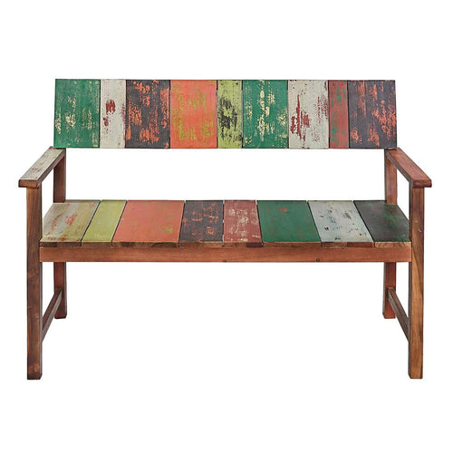 Hagebenk Catania 126 cm eco-teak flerfarget bakside