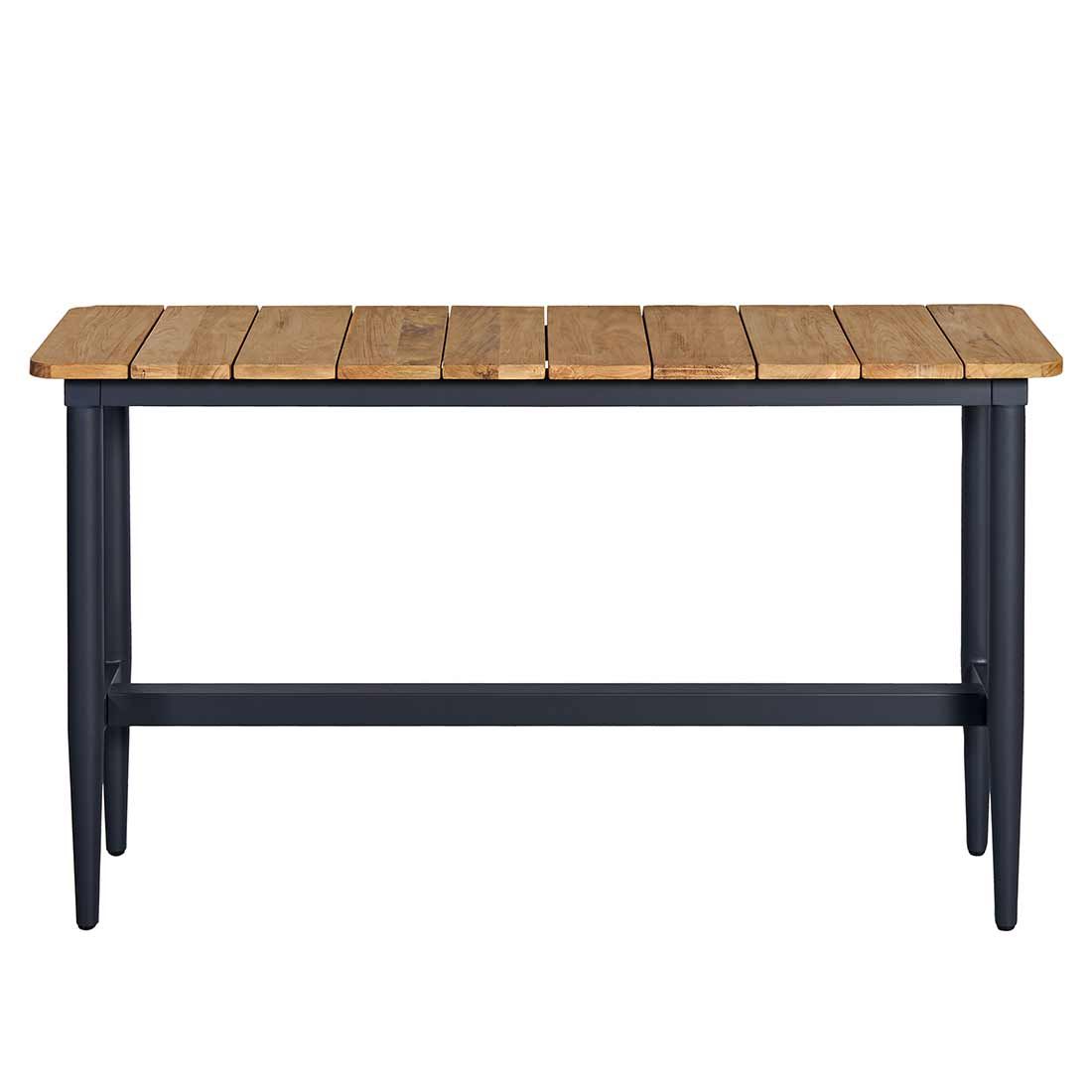 Hagebenk Clark aluminium resirkulert teak 140 cm bakside