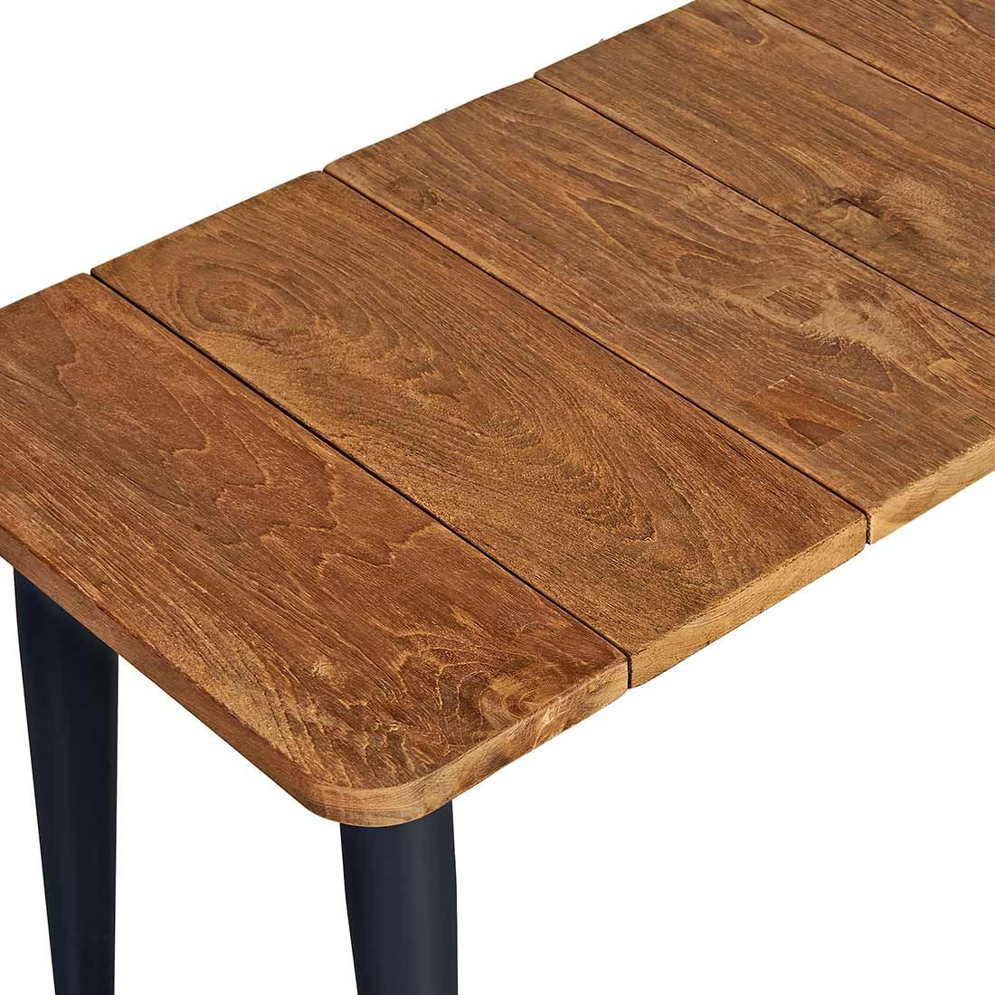 Montert Hagebenk Clark aluminium/resirkulert teak 195 cm i hage