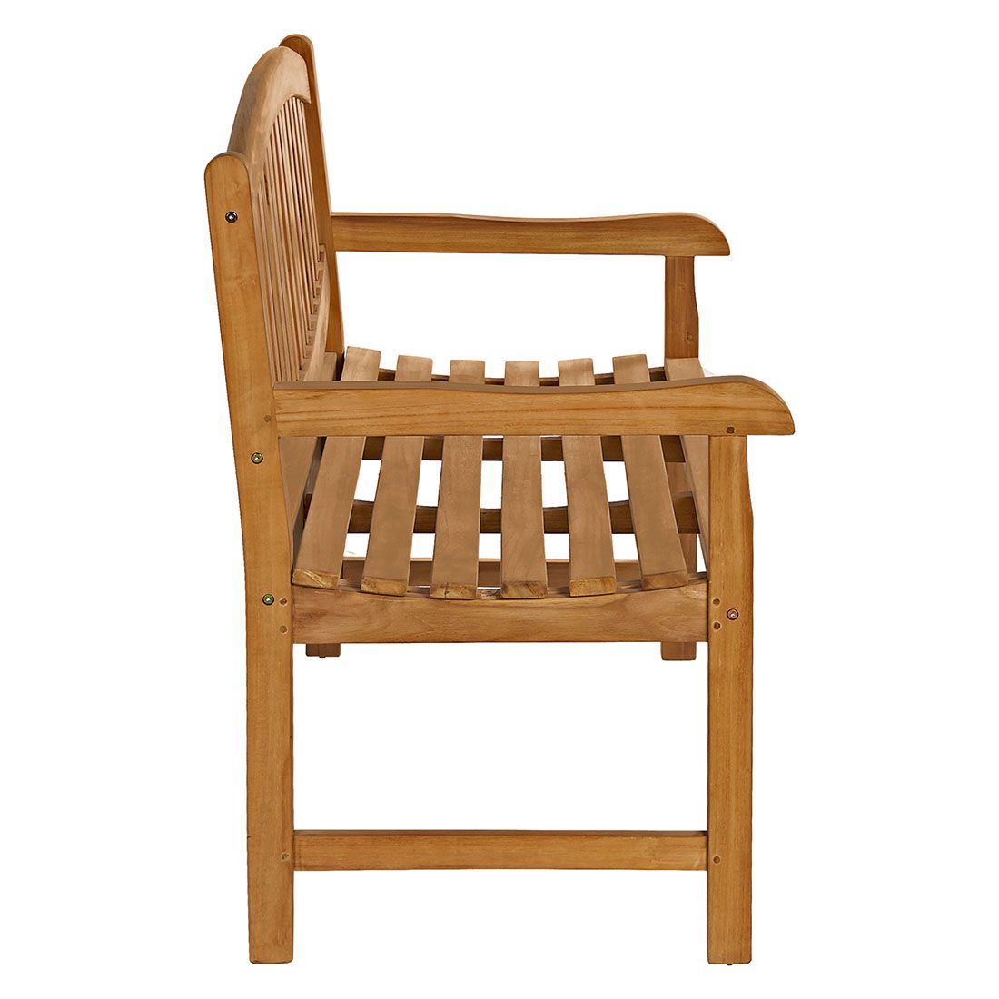 Hagebenk Cotton teak 120 cm - OUTLIV detalj av treverk