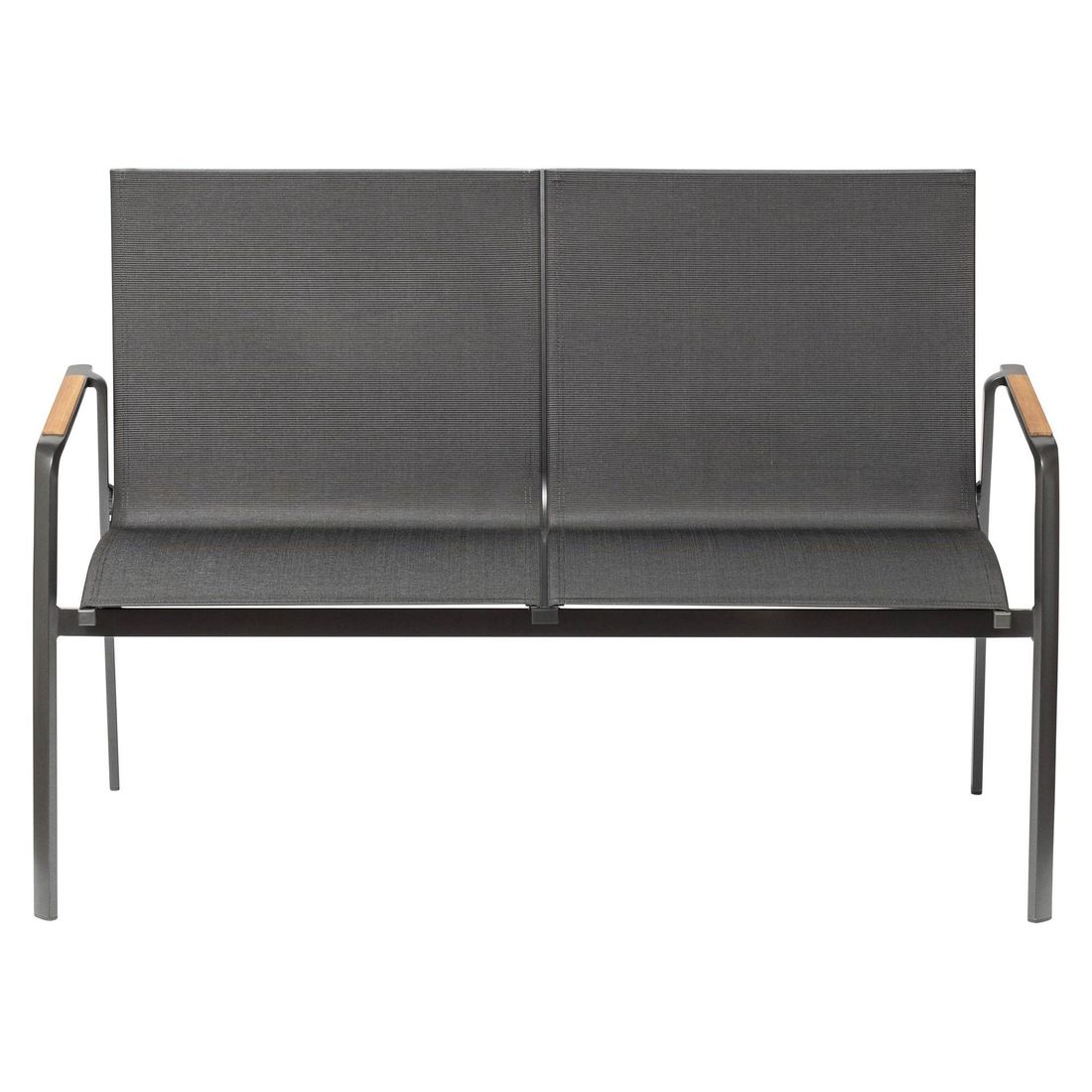 Hagebenk Diamond aluminium/textilen 133 cm stabelbar design