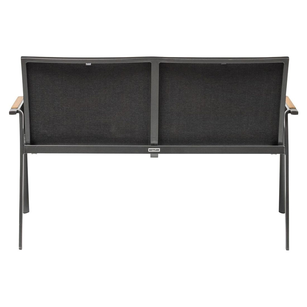 Hagebenk Diamond aluminium/textilen 133 cm i antrasittfarge