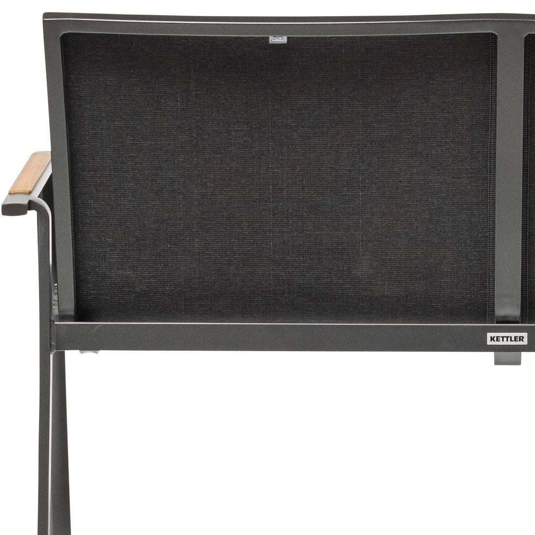 Armstøtte detalj på Hagebenk Diamond aluminium/textilen 133 cm