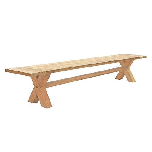 Hagebenk Dublin resirkulert teak 180 cm forfra