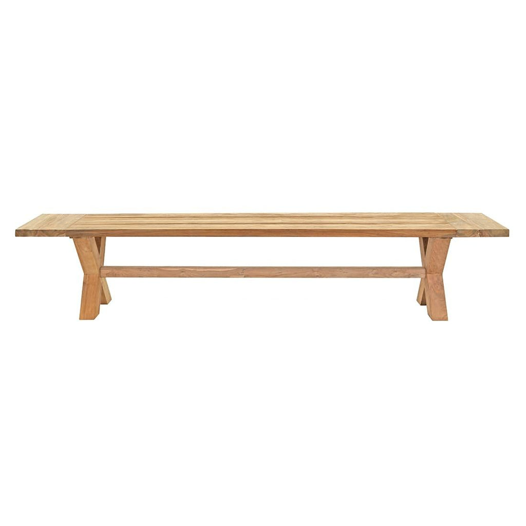 Hagebenk Dublin resirkulert teak 180 cm bakside