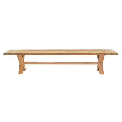 Hagebenk Dublin resirkulert teak 180 cm bakside