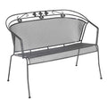 Hagebenk Elegance metall 114 cm jerngrå vist forfra