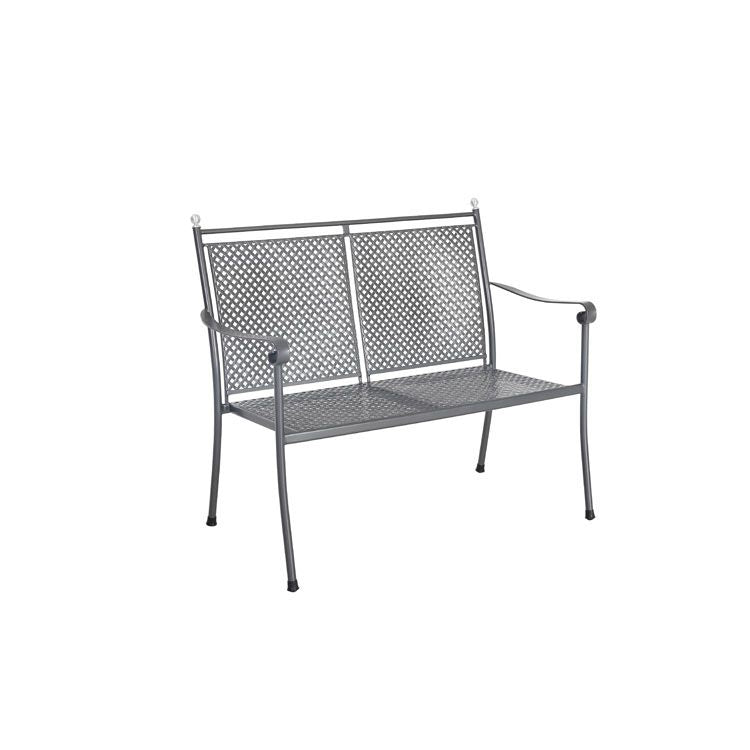 Hagebenk Excelsior metall 109,5 cm jerngrå Royal Garden forfra
