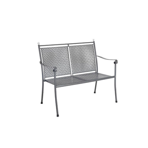 Hagebenk Excelsior metall 109,5 cm jerngrå Royal Garden forfra
