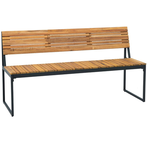 Hagebenk Floris stål/akasie 150 cm forfra