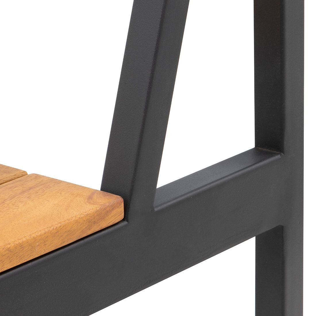 Hagebenk Floris stål/akasie 150 cm med dekor