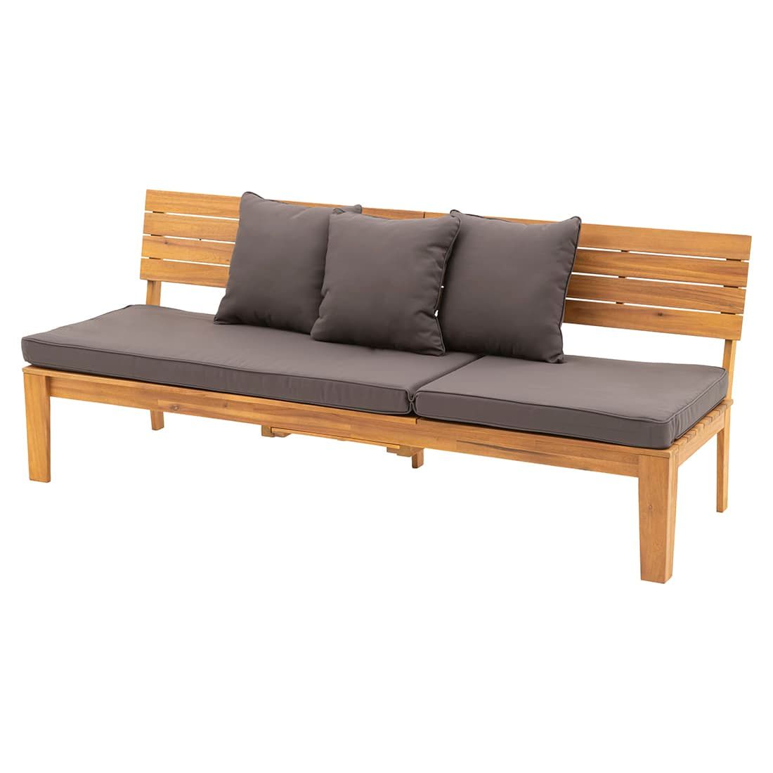 Hagebenk Genua akasie/polyester 200 cm - OUTLIV forfra