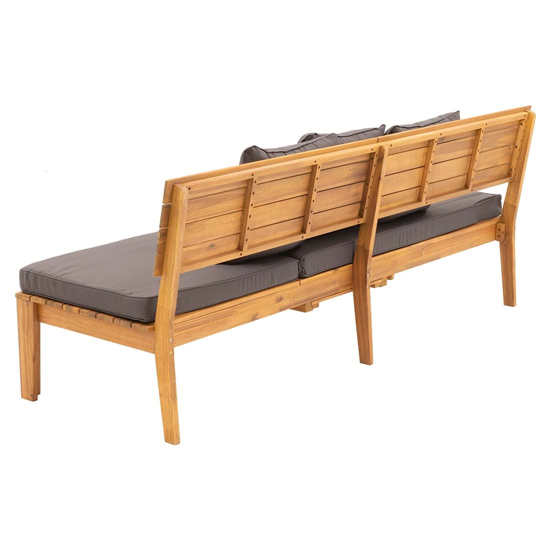 Montert Hagebenk Genua akasie/polyester 200 cm - OUTLIV i hage