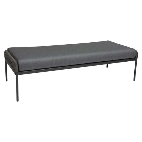 Hagebenk Greta 3-seter 166 cm aluminium tau foran