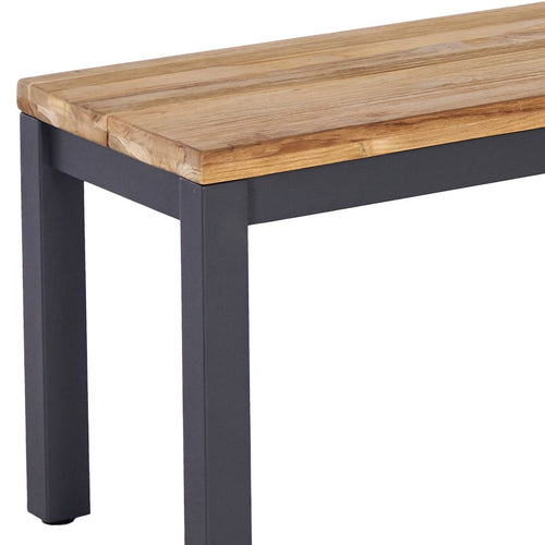 Hagebenk Kobe aluminium og resirkulert teak 180 cm - OUTLIV bakside