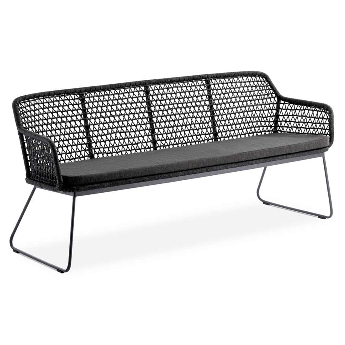 Hagebenk Kubu inkl. sittepute aluminium tau olefin front