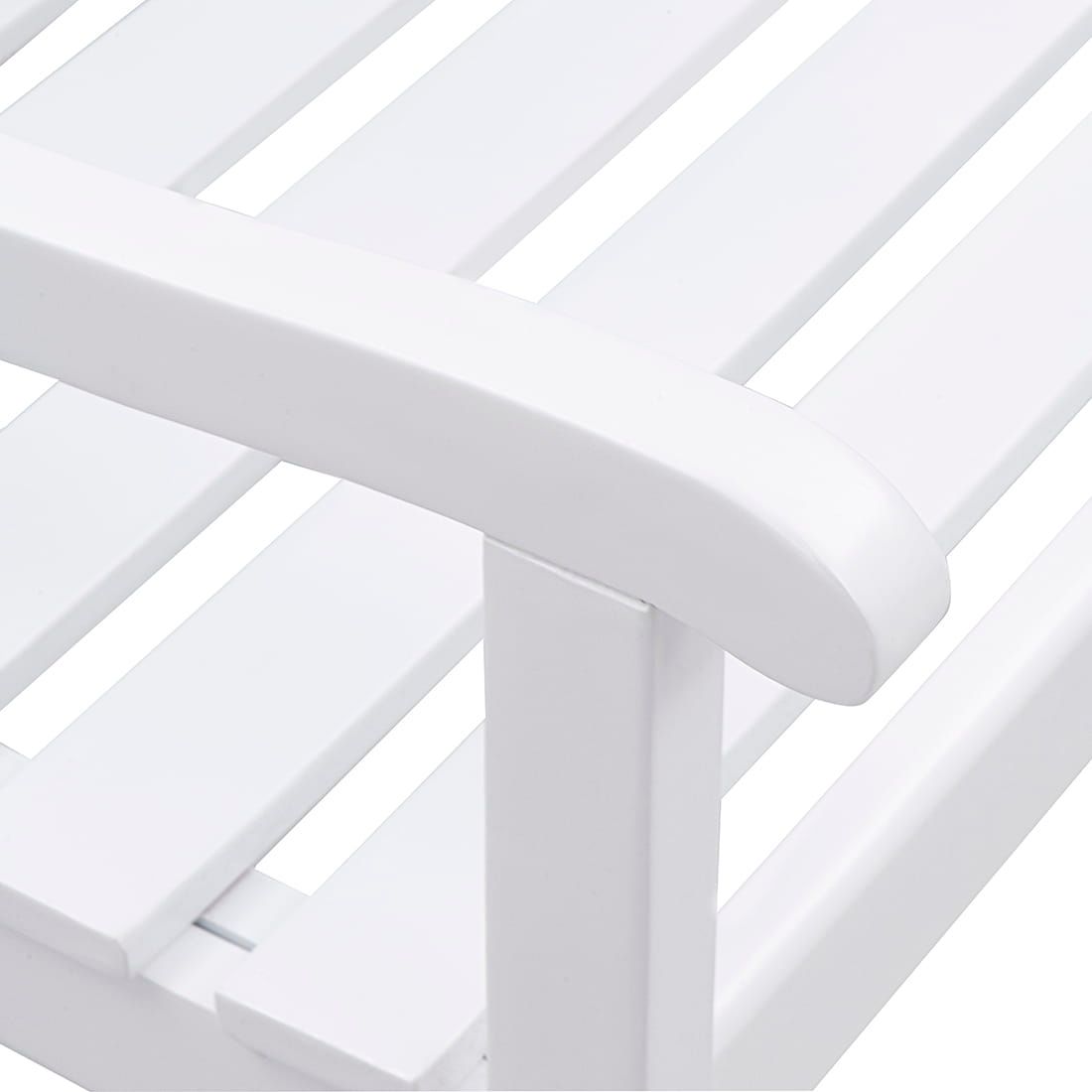 Hagebenk Landhaus akasie 128 cm hvit med Landhaus design