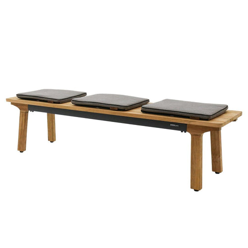 Hagebenk Lenyx 180 cm teak/Sunbrella forfra