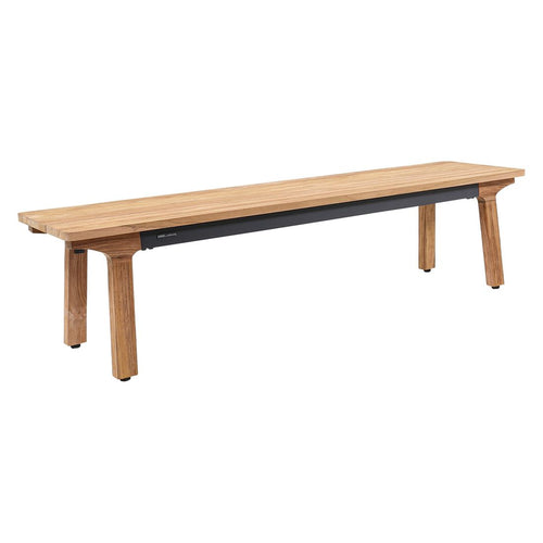 Hagebenk Lenyx teak 180 cm forfra