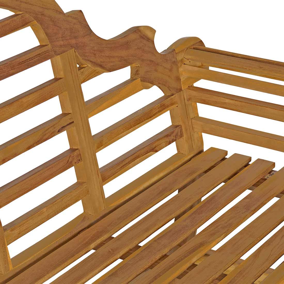 Montert Hagebenk Malboro teak 165 cm på terrasse