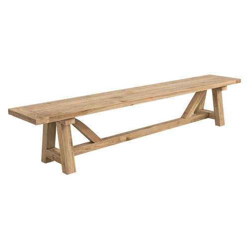 Hagebenk Marbella resirkulert teak 240 cm forfra