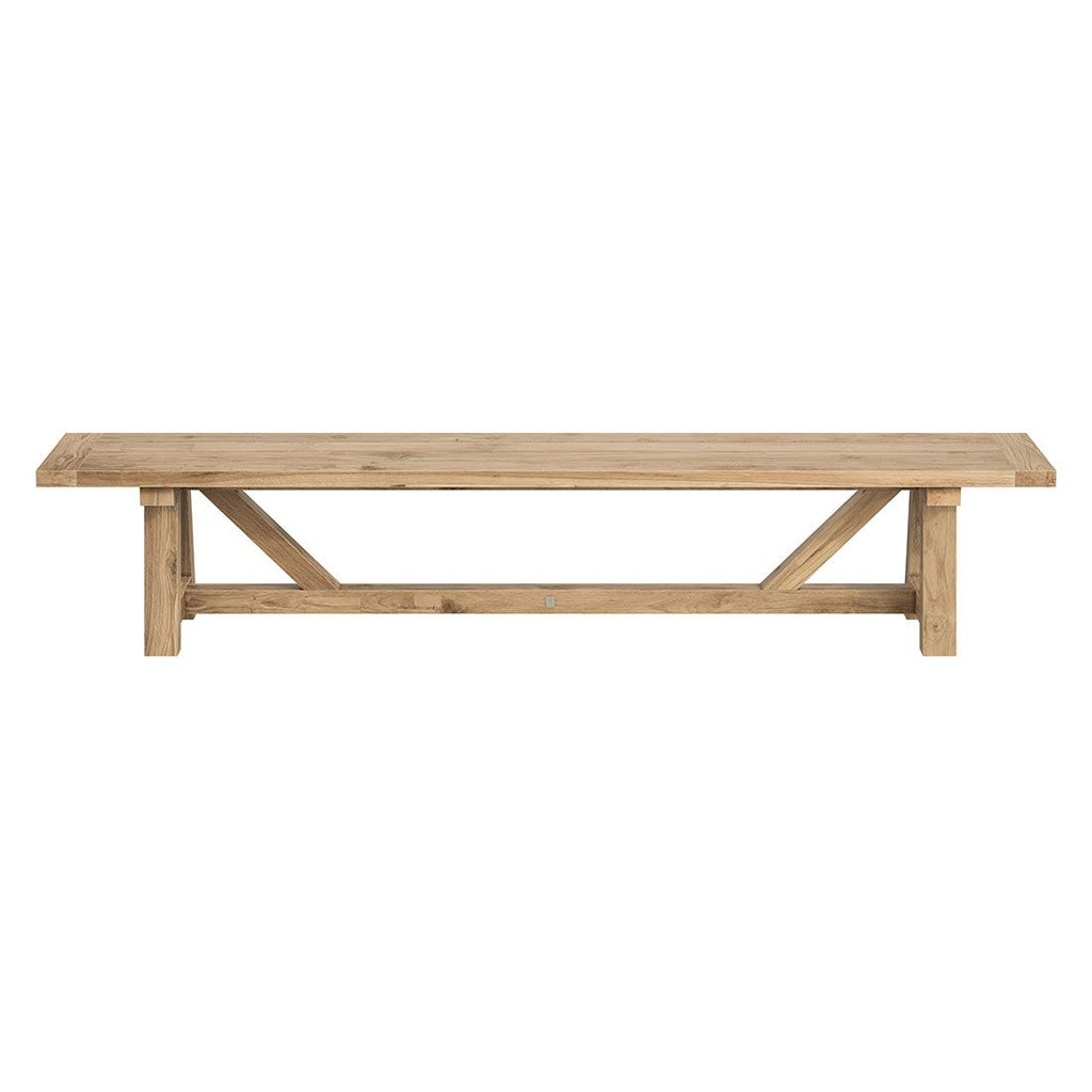 Montert Hagebenk Marbella resirkulert teak 240 cm i hage
