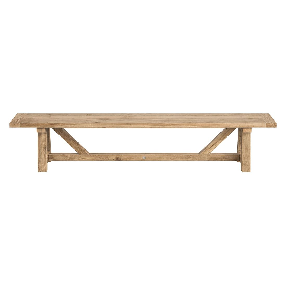 Montert Hagebenk Marbella resirkulert teak 240 cm i hage
