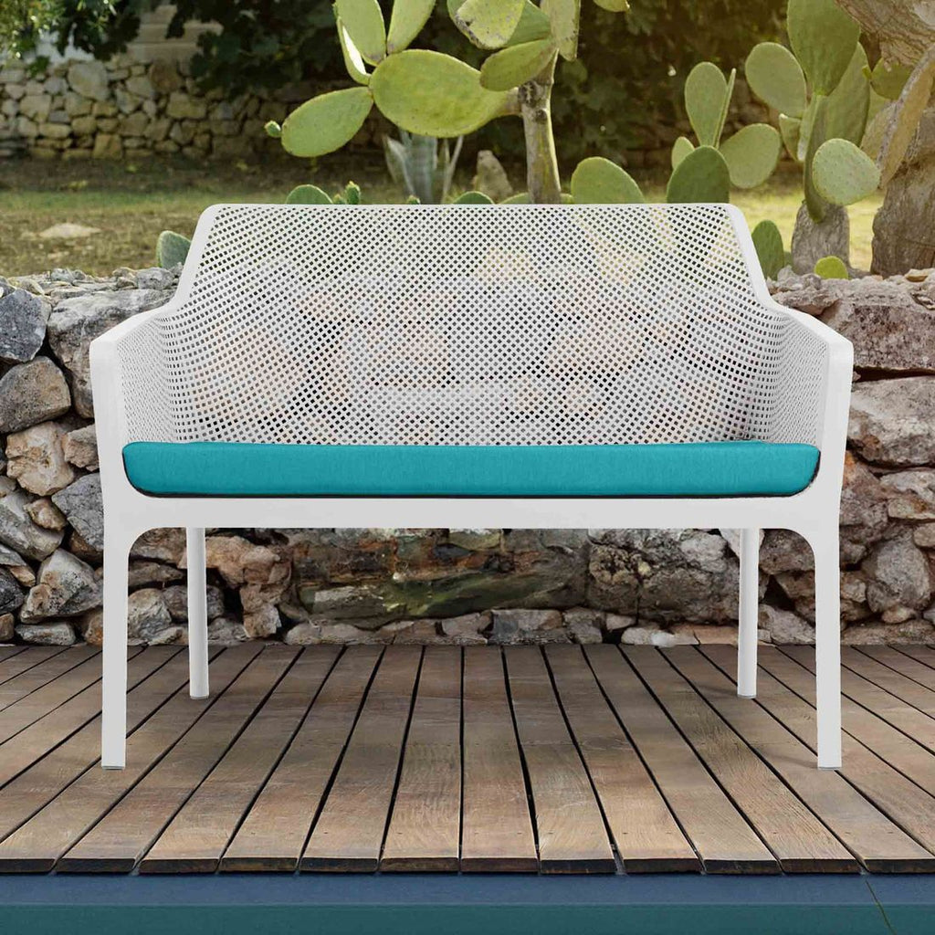 Hagebenk Net plast stabelbar 116 cm hvit - Nardi detalj av sete