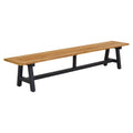 Hagebenk Omaha aluminium/resirkulert teak 200 cm forfra