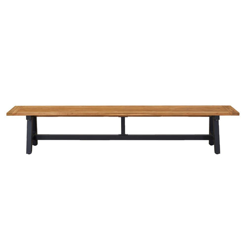 Hagebenk Omaha aluminium/resirkulert teak 200 cm bakside