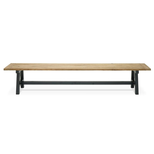 Hagebenk Omaha aluminium/resirkulert teak 240 cm bakside