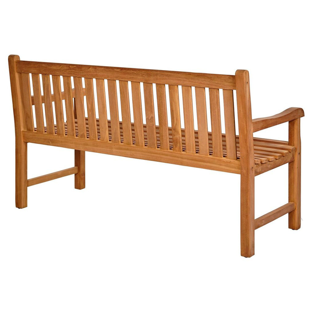 Nærbilde av teakmateriale på Hagebenk Ontario ECO-teak 120 cm