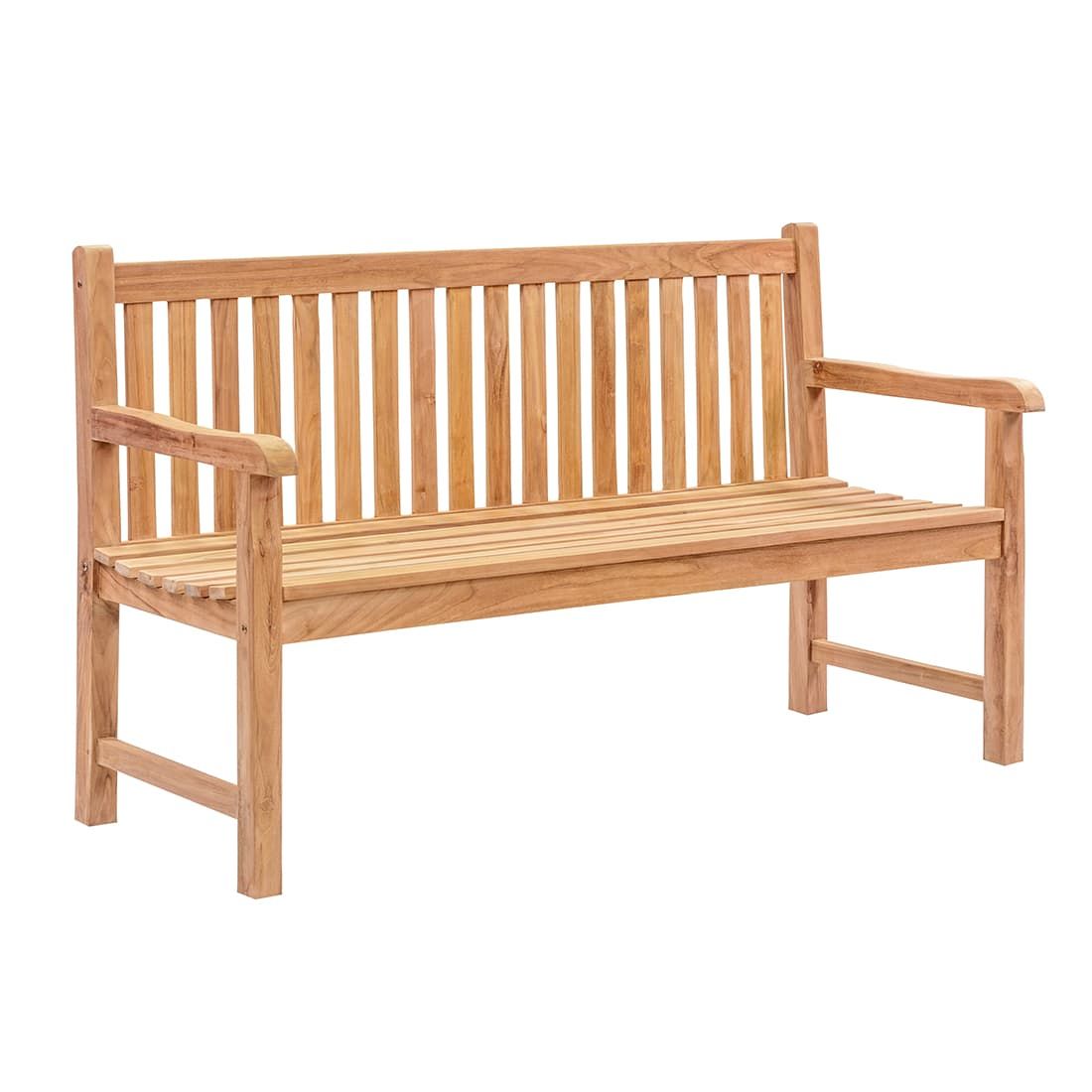 Hagebenk Ontario teak 180 cm forfra