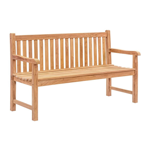 Hagebenk Ontario teak 180 cm forfra