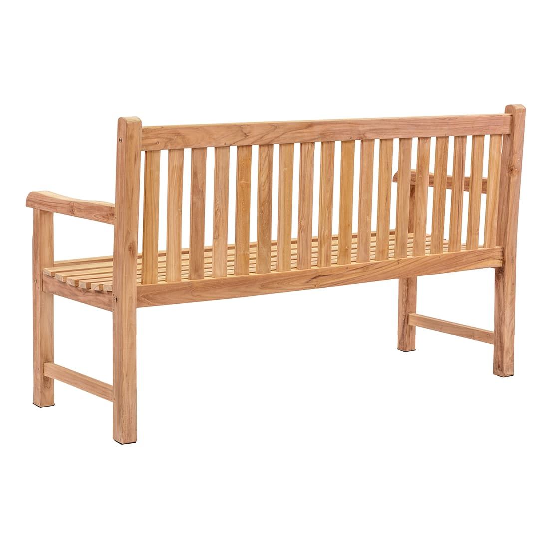 Montert Hagebenk Ontario teak 180 cm på terrasse