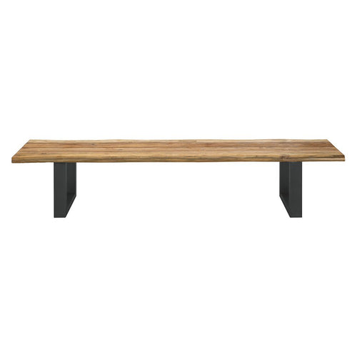 Hagebenk Orlando rustfritt stål/resirkulert teak 240 cm bakside