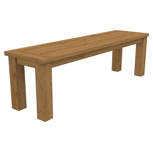 Hagebenk Oxford resirkulert teak 150 cm forfra