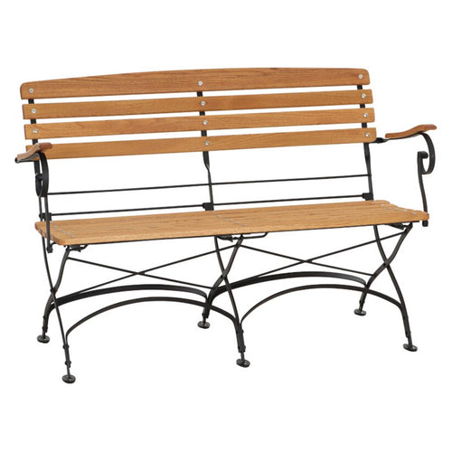Hagebenk Peru III sammenleggbar stål/robinie 132 cm forfra