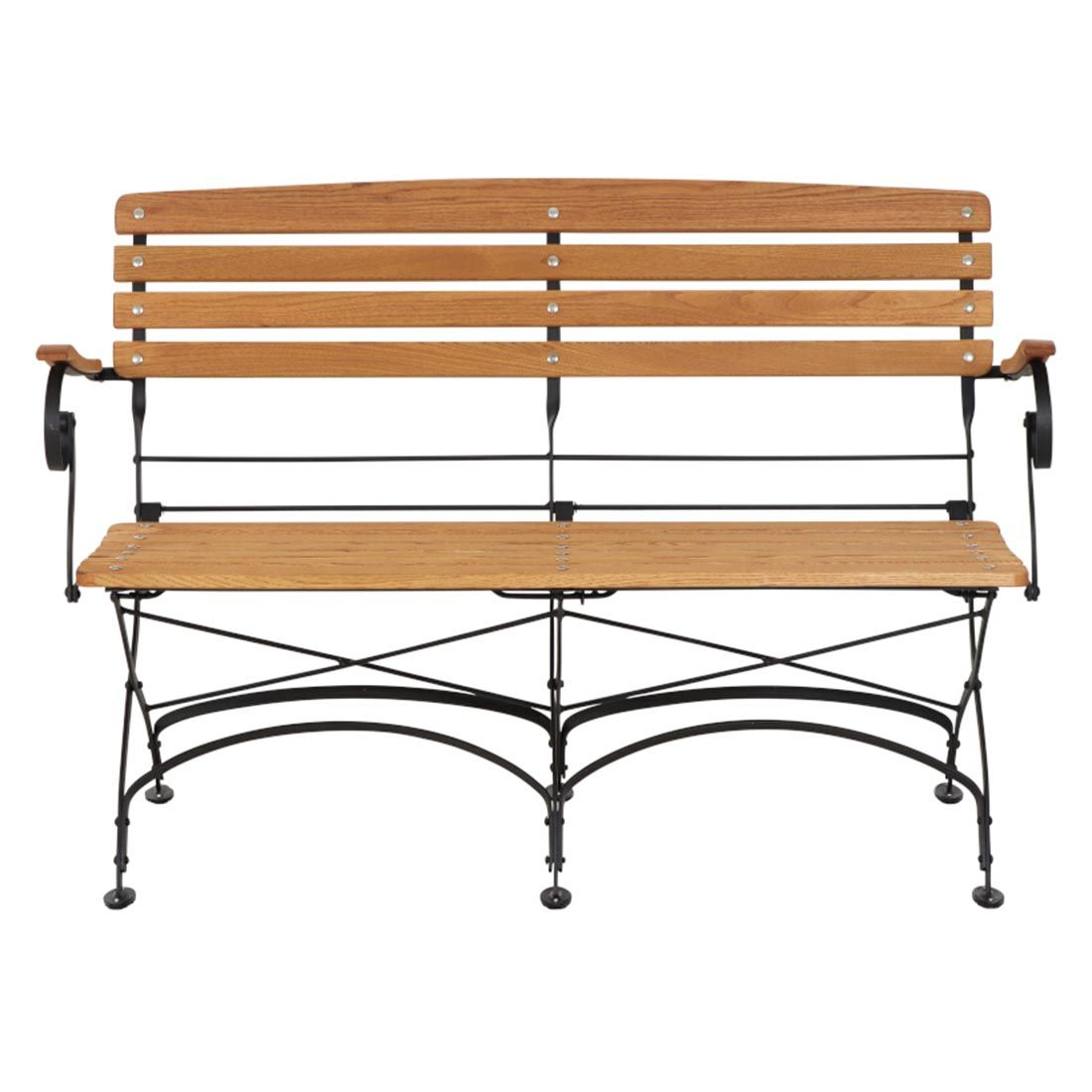Hagebenk Peru III sammenleggbar stål/robinie 132 cm bakside