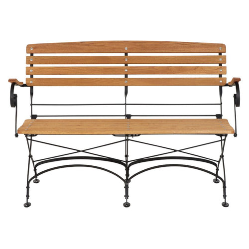 Hagebenk Peru III sammenleggbar stål/robinie 132 cm bakside