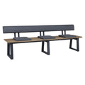 Hagebenk Phönix aluminium/resirkulert teak 220 cm forfra