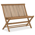 Hagebenk Portland sammenleggbar teak 100 cm forfra