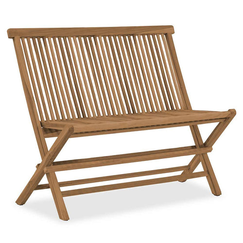Hagebenk Portland sammenleggbar teak 100 cm forfra