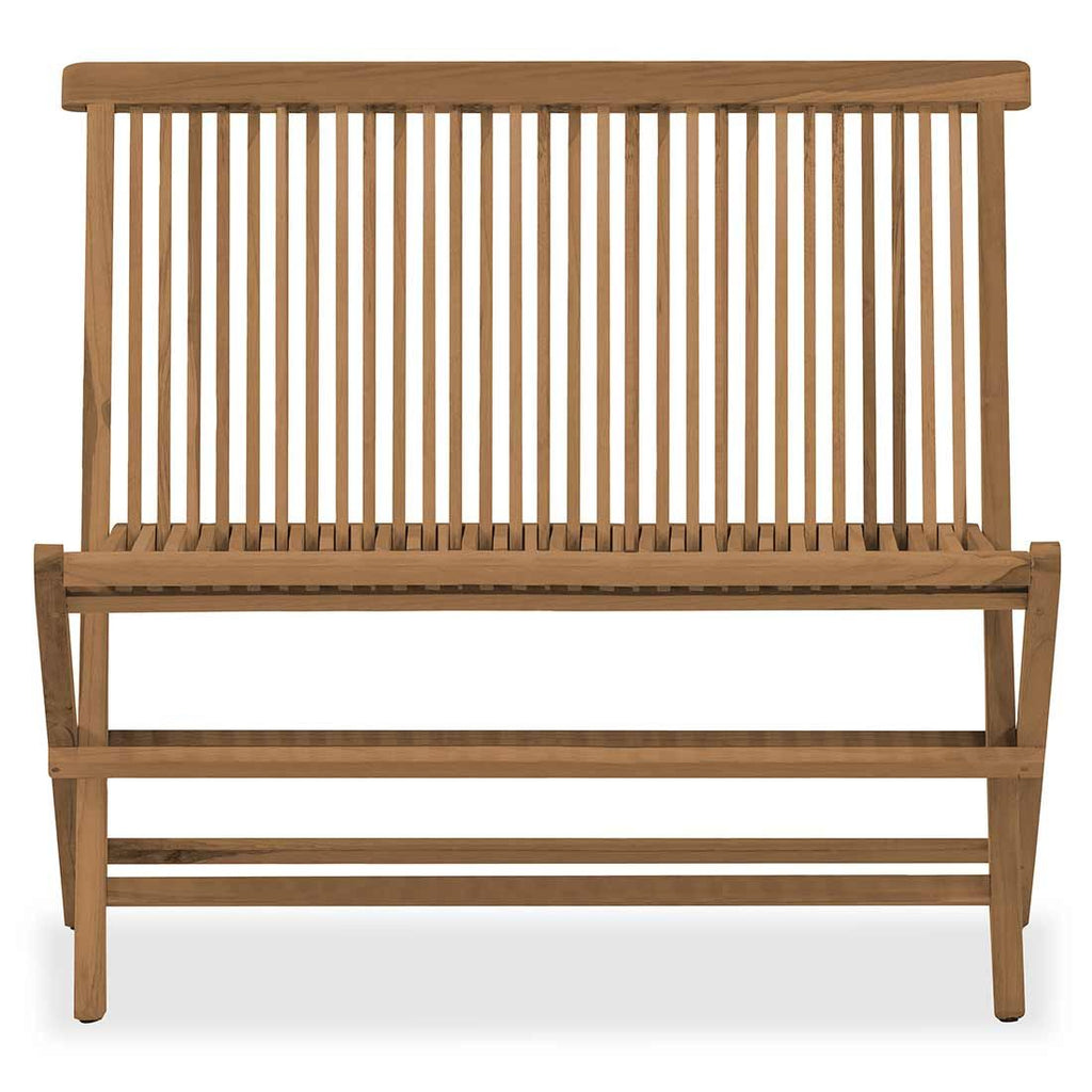 Hagebenk Portland sammenleggbar teak 100 cm bakside