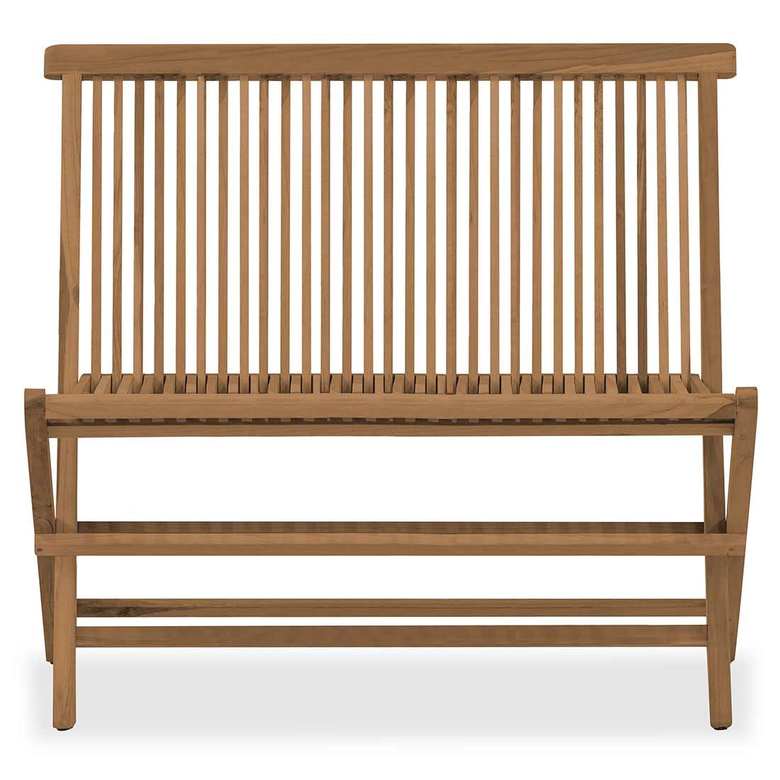 Hagebenk Portland sammenleggbar teak 100 cm bakside