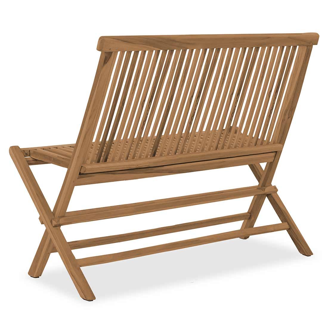 Hagebenk Portland sammenleggbar teak 100 cm sammenlagt