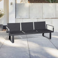 Hagebenk Rasmus Modular aluminium/textilen 222 cm forfra
