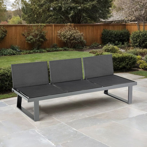 Hagebenk Rasmus Modular aluminium/textilen 210 cm bakside