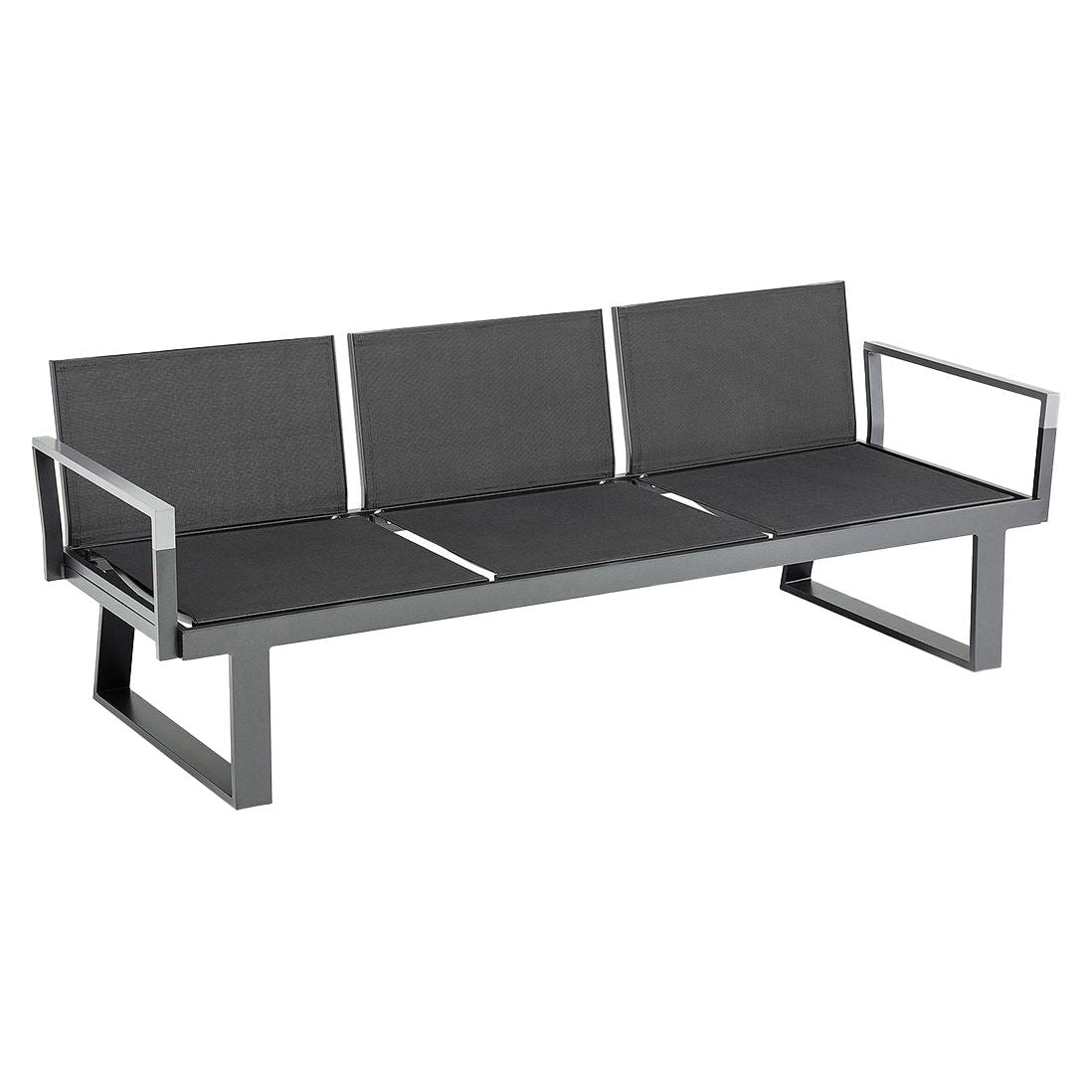 Hagebenk Rasmus Modular aluminium/textilen 222 cm detalj av tekstilene