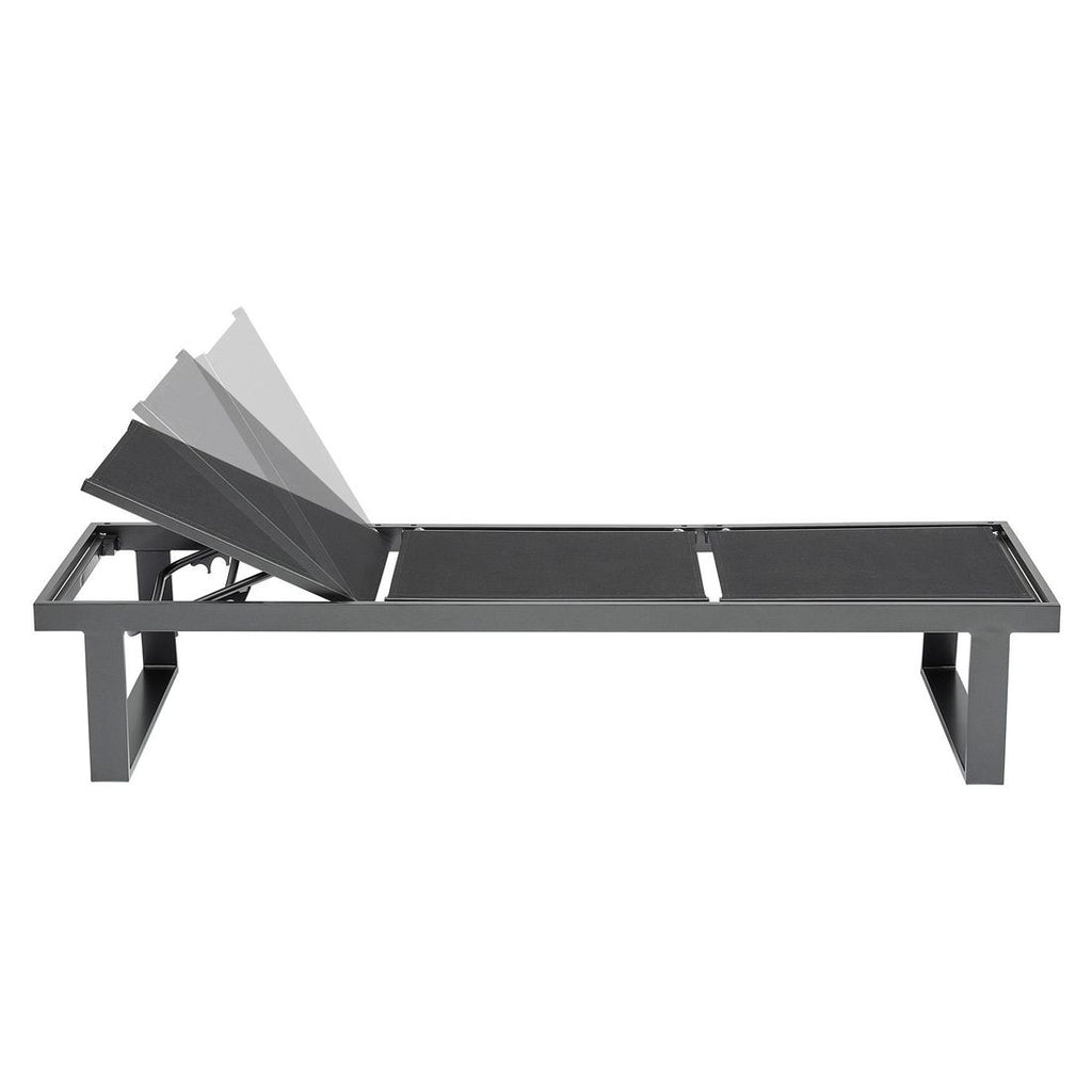 Hagebenk Rasmus Modular aluminium/textilen 222 cm nærbilde av aluminiumsramme